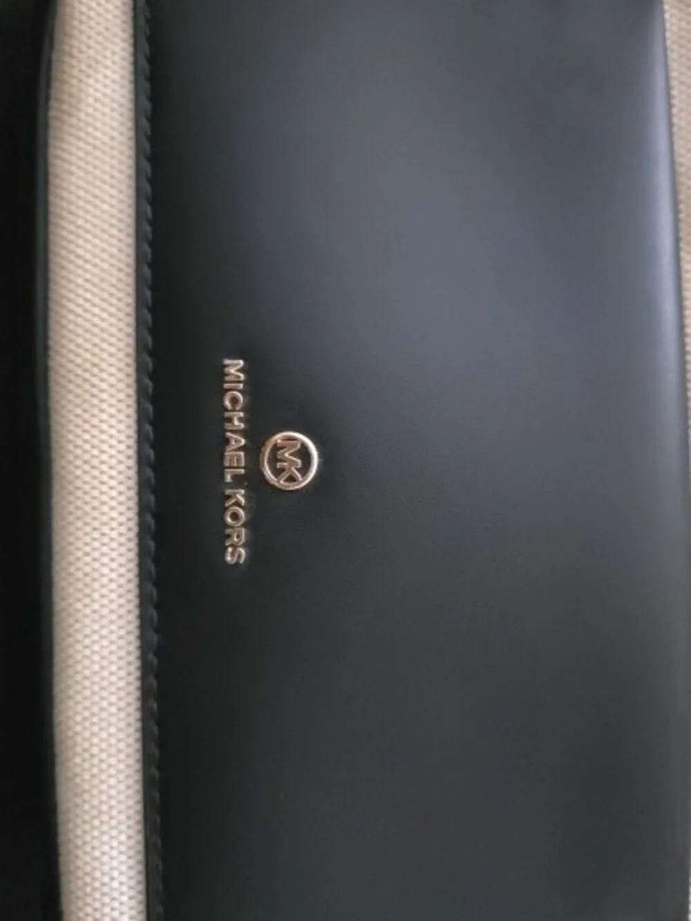 Michael Kors Black and White Crossbody Mini Camera Bag